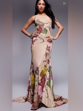 asos design front twist maxi dress with fluted sleeve ASOS DESIGN front twist maxi dress with fluted sleeves
